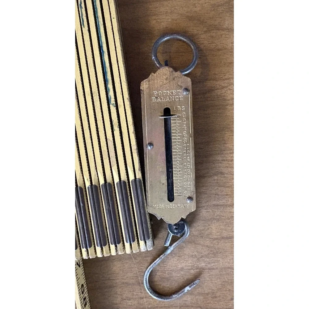 Vintage Pocket Balance Hanging Brass Scale Made In Germany